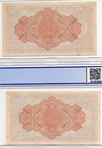 10 kroner 1952 i serie. V.4254501-02. Gradert til 63 og 64 EPQ hos PCGS. Kv.0-0/01