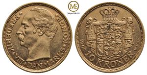 10 kroner 1908 Frederik VIII. Kv.01