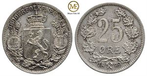 25 øre 1899 Oscar II. Kv.0