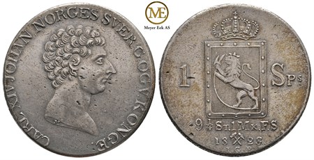 Speciedaler 1823 Carl XIV Johan. Kv.01