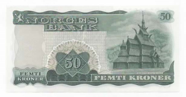 Norge 50 kroner 1969 C kv. 0