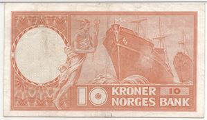 10 kroner 1972 Z.0004604. Erstatningsseddel. Gradert til 35 Choice hos PMG. Kv.1/1+