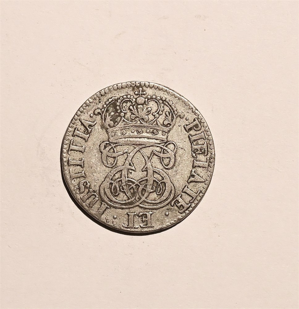 Norge 1 mark 1687 kv. 1+