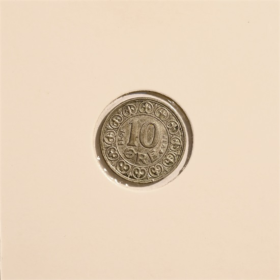 Danmark 10 øre 1911 kv. 1+/01