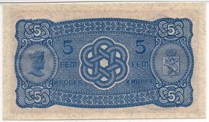 5 kroner 1943 V.8205797. Kv.0