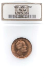 20 kroner 1902 Oscar II. Kv.0