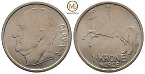 1 krone 1961 Olav V. Kv.0