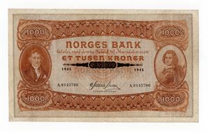 1000 kroner 1945 A