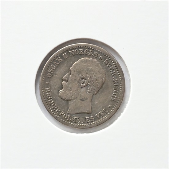 Norge 1 krone/30 skilling 1875 kv. 1/1-