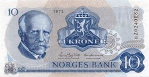 10 kroner 1973 QZ erstatning ex. Skilling 22.1.16