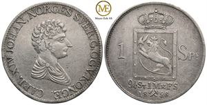 Speciedaler 1826 Carl XIV Johan. Kv.1+