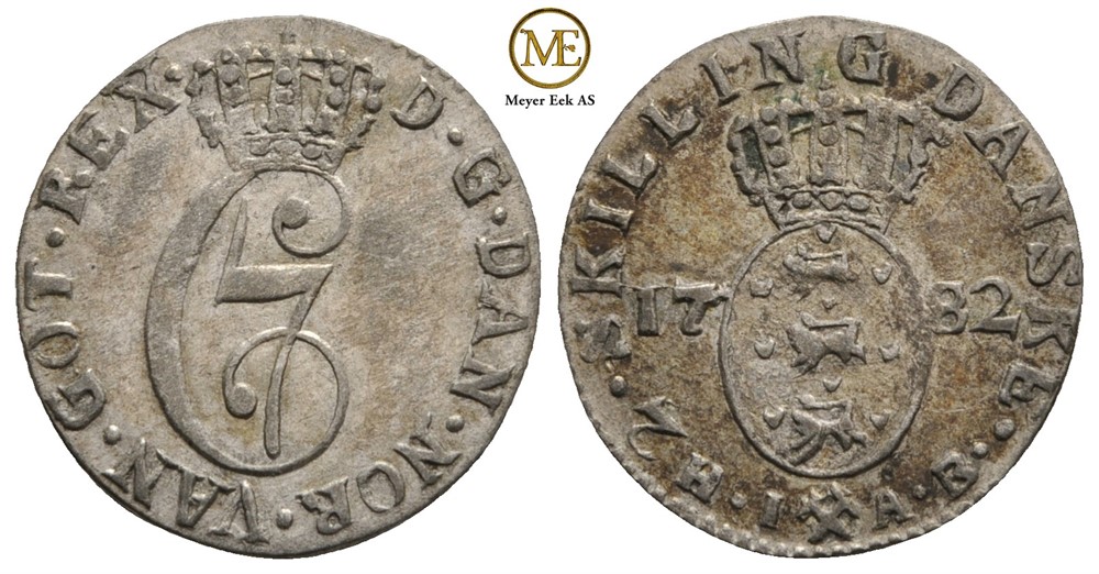 2 skilling 1782 Christian VII. NMD.80. Kv.01