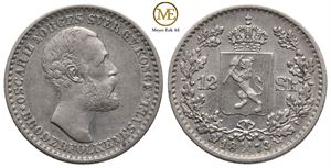 12 skilling 1873 Oscar II. Kv.01