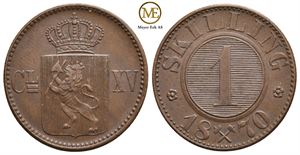 1 skilling 1870 Carl XV. Kv.0