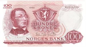 100 kroner 1964 C.5376795. Kv.0