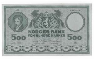 500 kroner 1958 A