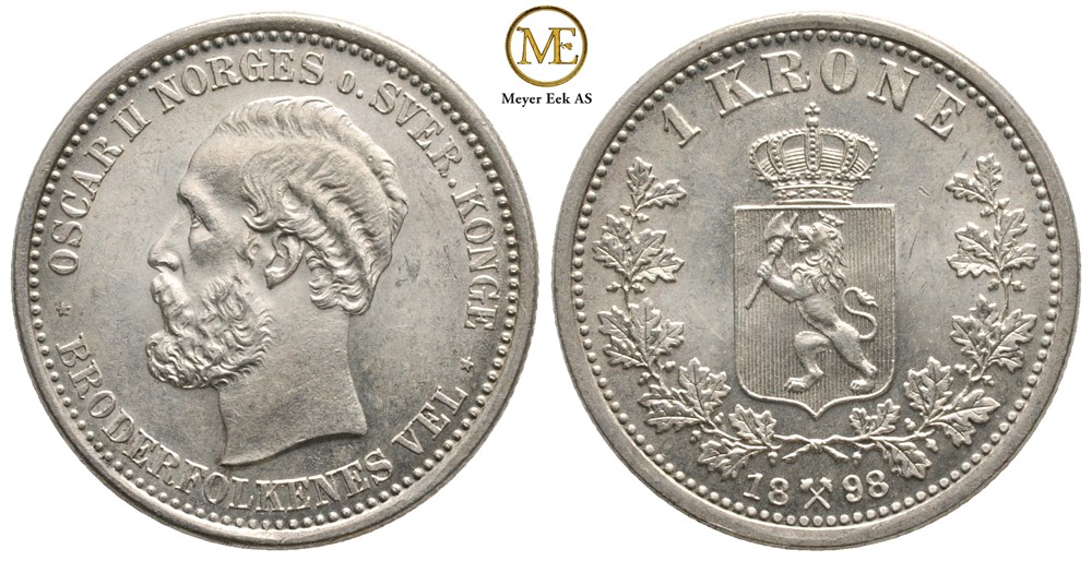 1 krone 1898 Oscar II. Kv.0