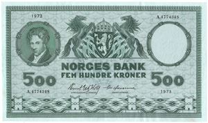 500 kroner 1973 A.4774348. Kv.0/01