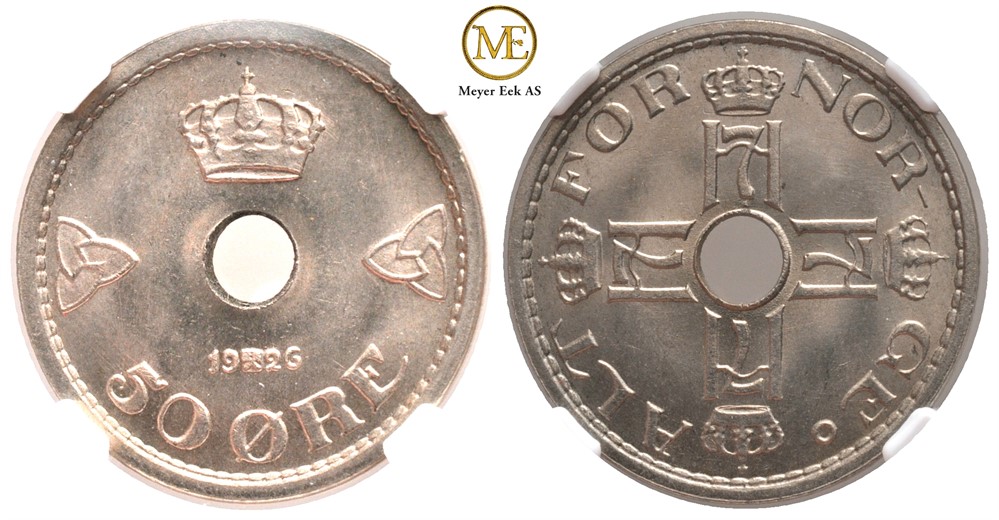 50 øre 1926 Haakon VII. Kv.0