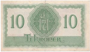 10 kroner 1944 Y.085834. Kv.01