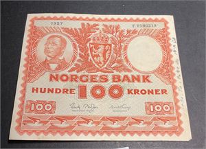 100 kr 1957F kv 1+