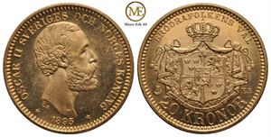 20 kronor 1895 Oscar II. Kv.0