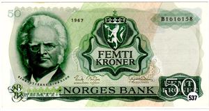 50 kroner 1967 B Kv.1+/01