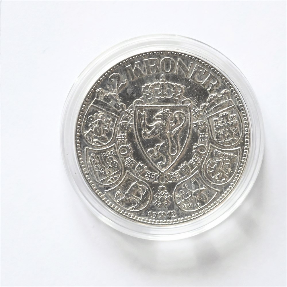 Norge 2 kroner 1912 kv. 1/1+