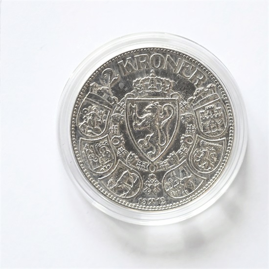 Norge 2 kroner 1912 kv. 1/1+