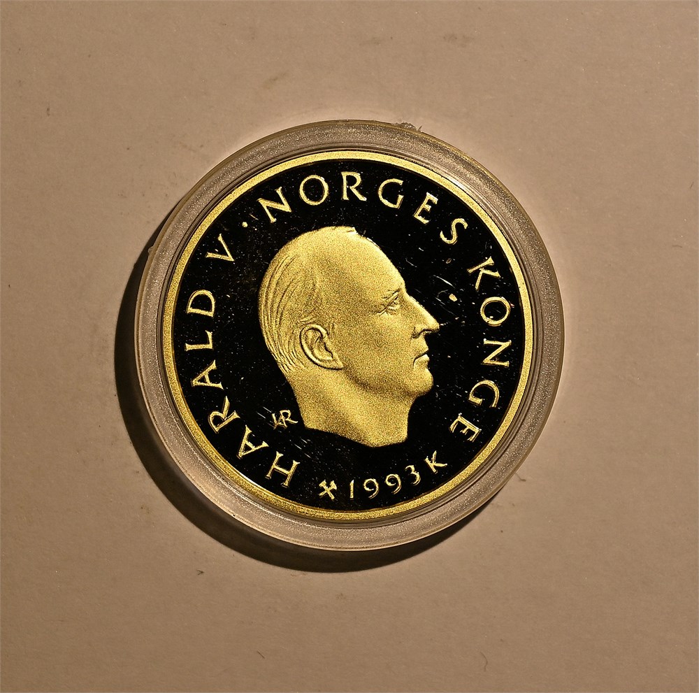 Norge 1500 kroner 1993 Minnemynt for Amundsen Proof
