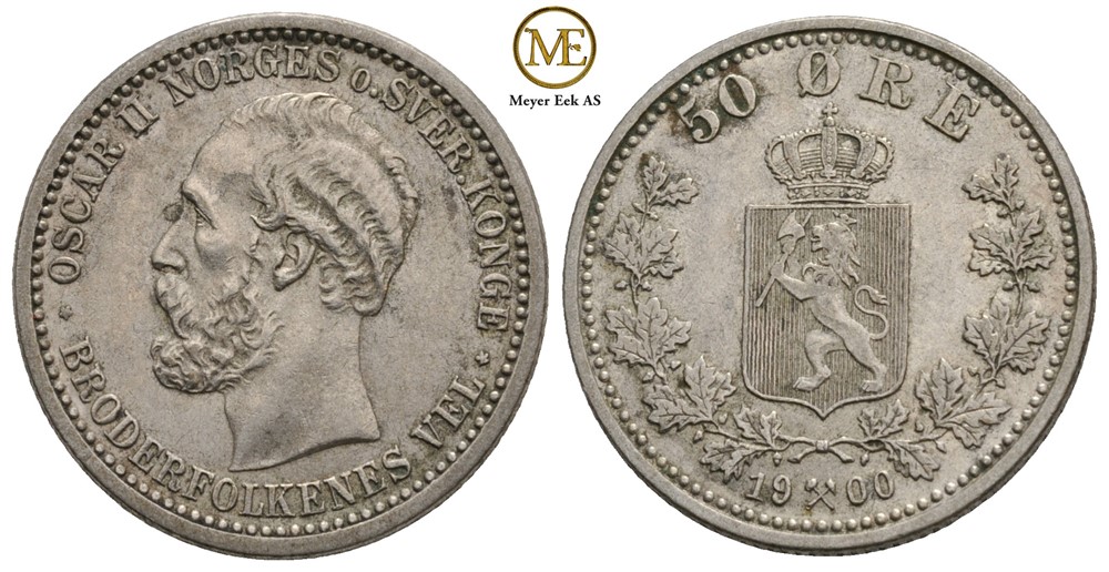 50 øre 1900 Oscar II. Kv.01