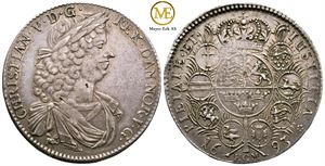 Speciedaler 1693 Christian V. Kv.1+/01
