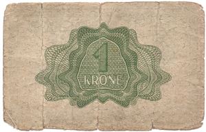 1 krone 1948 Z.8014951 8-million erstatningsseddel. Kv.1-/2