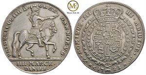 4 mark 1723 "Ryttermark" Frederik IV. Kv.01