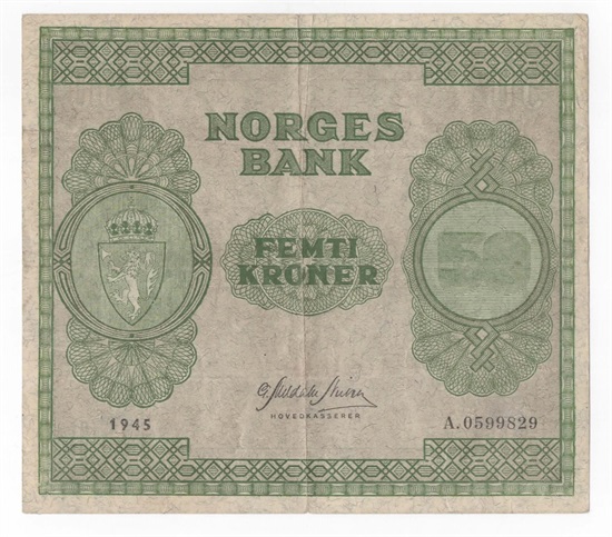 50 kroner 1945 A kv. 1/1-
