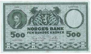 500 kroner 1964 A.2013265. Kv.1/1+