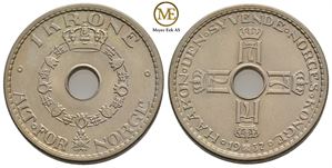 1 krone 1937 Haakon VII. Kv.0
