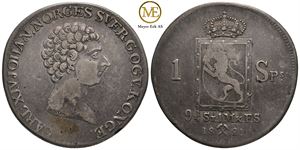 Speciedaler 1821 Carl XIV Johan. Kv.1/1+