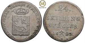 24 skilling 1823 Carl XIV Johan. Kv.1+