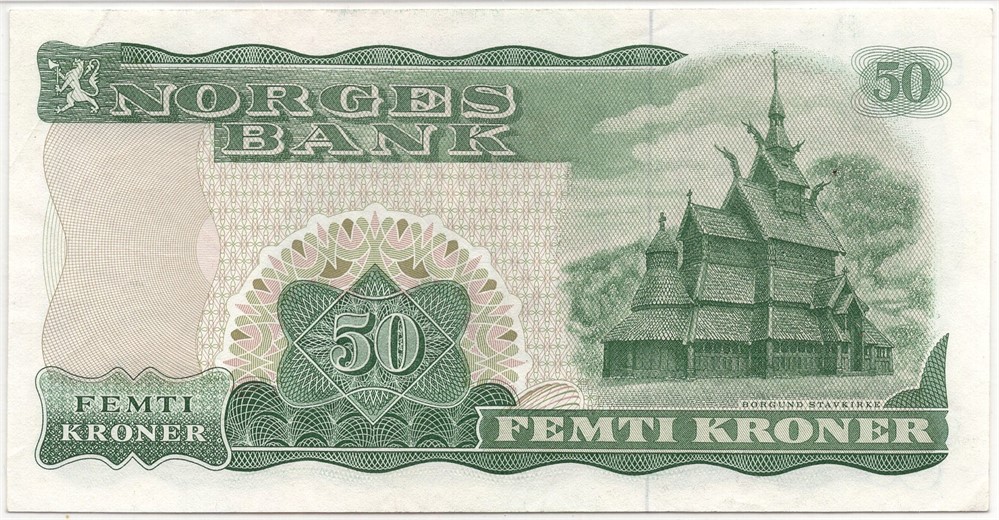 50 kroner 1982 Z.0521126 erstatningsseddel. Kv.01
