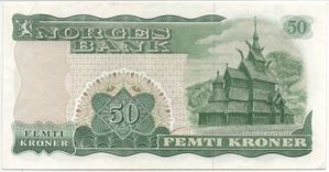 50 kroner 1982 Z.0521126 erstatningsseddel. Kv.01