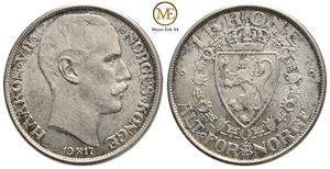 1 krone 1917 Haakon VII. Kv.0/01