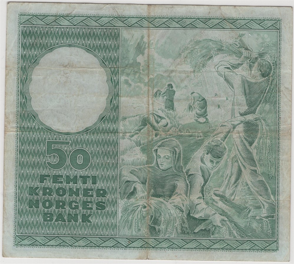 50 kroner 1963 Z.0212535. Erstatningsseddel. Kv.1-