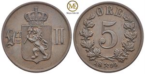 5 øre 1899 Oscar II. Kv.01