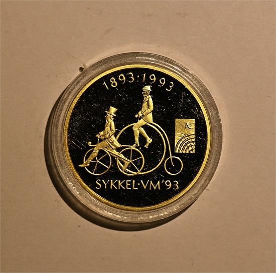 Norge 1500 kroner Sykkel VM 1993 kv. Proof