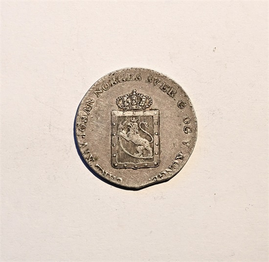 Norge 8 skilling 1819 kv. 1+