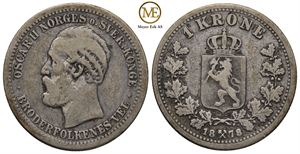 1 krone 1878 Oscar II. Kv.1