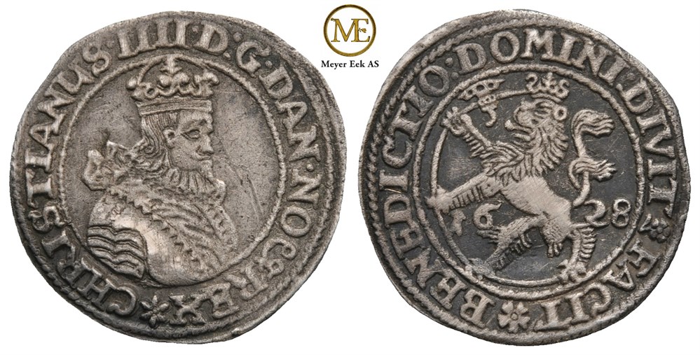 1/8 speciedaler 1628 Christian IV. Kv.1+