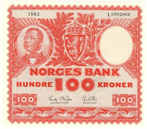 100 kroner 1961 I.0982066. Kv.01