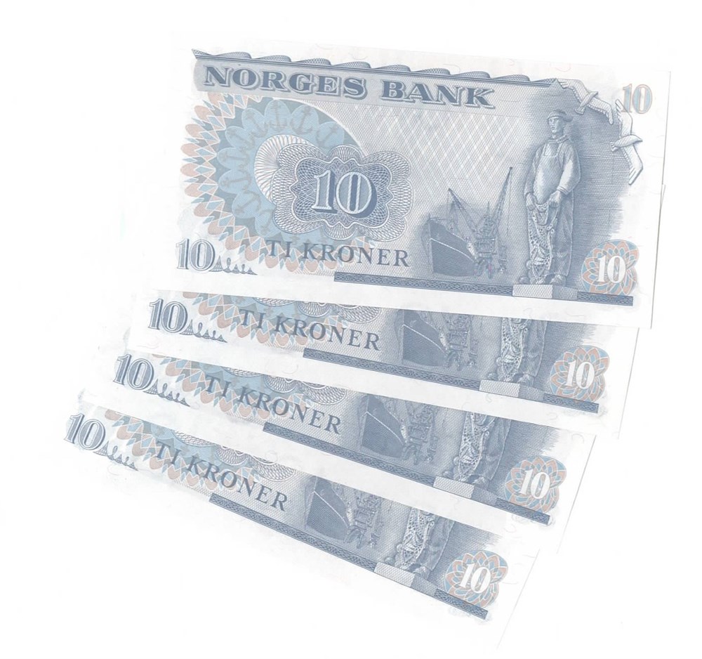 Norge 10 kroner 1981 BG,BS,BT og BÆ i kv. 0